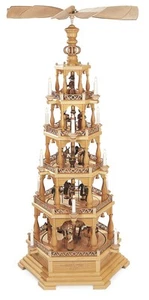 Pyramide Tischpyramide Heilige Geschichte 5-stöckig elektr. beleuchtet - Picture 1 of 1