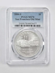 MS70 2006-S San Francisco Old Mint Commemorative $1 PCGS Blue Label - Picture 1 of 2
