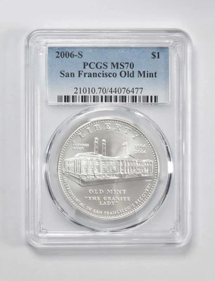 MS70 2006-S San Francisco Old Mint Commemorative $1 PCGS Blue Label - Image 1 of 2