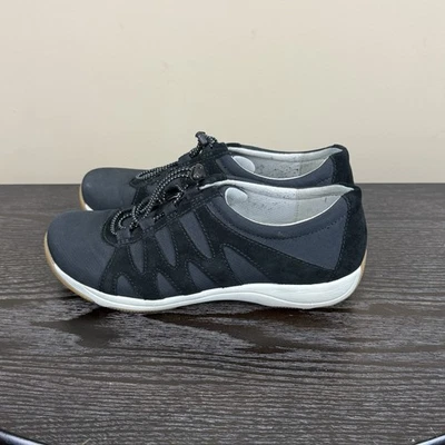 Dansko Harlie Sneakers Black Size 38 US 7.5/8 Suede Bungee Lace Up Shoes Womens - Image 1 of 4