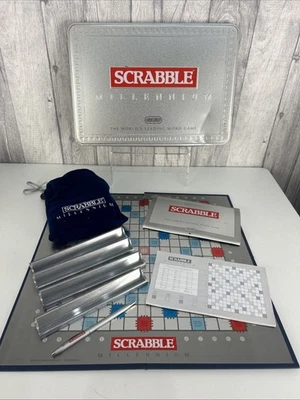 Millennium Scrabble Board Game Limited Edition Metal Tin 1999 Complete With Pen - Image 1 of 4