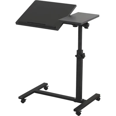 Mesa de cabeceira sobreposta móvel rolante suporte para laptop mesa inclinável com... - Imagem 1 de 4