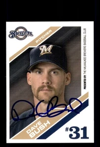 Signed Baseball Card Auto 2006 Milwaukee Brewers SGA Dave Bush - Picture 1 of 2