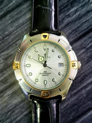 Rare Vintage Festina Vera Pelle Swiss 6077 Diver Mens Watch - Image 1 of 4