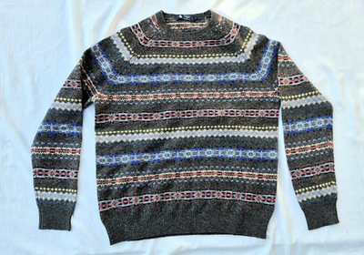 J Crew Sweater Mens Large Long Sleeve Pullover Multi-colored  Lambswool Casual - Image 1 of 4