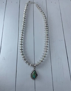 Sonora Halskette Gold Türkis Anhänger Sterlingsilber - Bild 1 von 12
