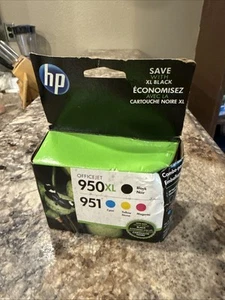 4-PACK HP GENUINE 950XL BLACK & 951 COLOR INK OFFICEJET PRO 8600 Ex JULY 2015 - Picture 1 of 7
