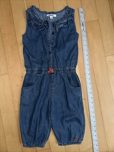 DKNY Demin Romper Little Girls 4T/B4 - Picture 1 of 5