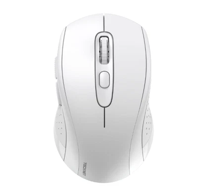 Dual Bluetooth & USB Wireless Mouse-White 4000 Max DPI Connect 2 Devices - Image 1 of 4