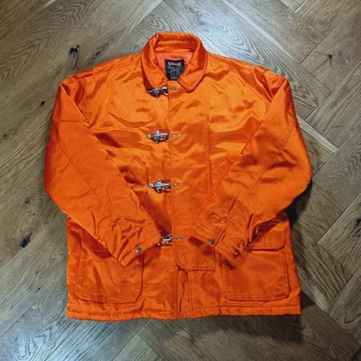 Vintage Schott fireman Clasp Jacket Mens Large Orange  - Image 1 of 4
