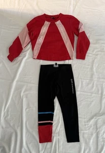 Sports Suit Girls Size 8 Original EA7 Emporio Armani Red Black - Picture 1 of 6