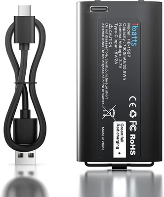 7000mAh 替换电池 适用于 MyQ 智能车库视频键盘 带电缆 — 第 1/4 张图片