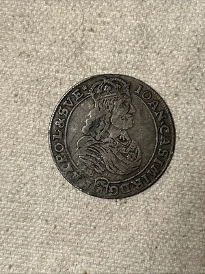 Poland 1668TLB 18 Groszy Coin VF-XF+ Condition - Image 1 of 2