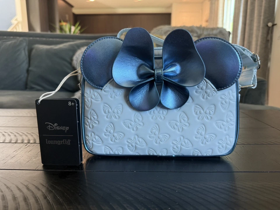 Loungefly X Disney Minnie Mouse Denim Polkadot Mini Backpack