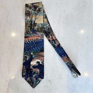 Corbata de Colección Serie Americana Batalla de Shiloh 1862 Para Hombre 100% Seda Guerra Civil - Imagen 1 de 3