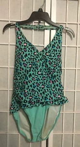 OP Girls XL (14-16) Print Multi-Colored One Piece Swim Suit- - Picture 1 of 6