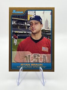 2006 Bowman Chrome Draft Picks Futures *Gold #FG3 Ryan Braun - Milwaukee Brewers