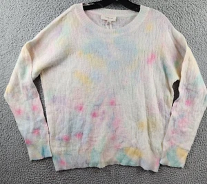 To My Lovers Knit Pullover Sweater Women's S Cream Multi Round Neck Long Sleeve - Picture 1 of 14