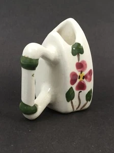 Vintage Zahnstocherhalter Knospe Vase in Eisenform Blumenmuster Bone China  - Bild 1 von 8