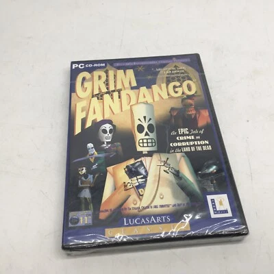 Vtg Grim Fandango PC Game New SEALED Windows 95/98 Lucas Arts Video Game - Image 1 of 4