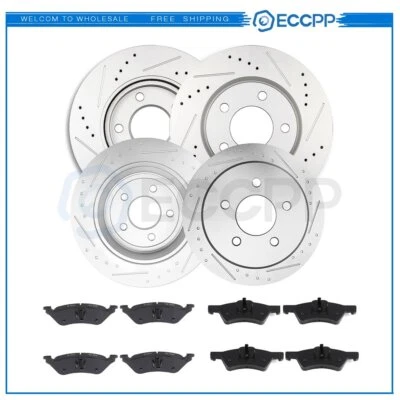 Ceramic Brake Pads And Rotors Front Rear For 2001-2007 Chrysler Town & Country — 第 1/4 张图片