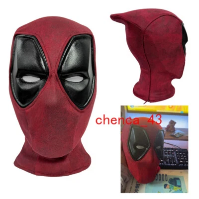 Deadpool Wade Winston Wilson Full Face Mask Hood Visor Helmet Halloween Cosplay - Image 1 of 4