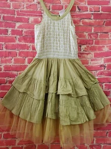 Masala Baby - Citrus green  layered Dress Girl Kids size 10 NEW - Picture 1 of 9