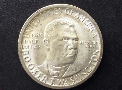 1946-D Booker T. Washington Commemorative Half Dollar U.S. Coin A2536 - Image 1 of 4