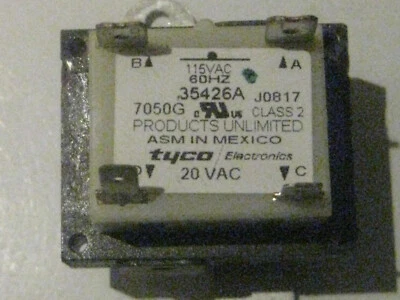 Tyco Small Transformers 115 vac – 20 vac 35426A Tyco Small Transformer NEW - Image 1 of 3