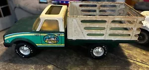 Vintage Nylint Farms Truck Square Body Chevrolet Metallic Green Pressed Steel EX - Picture 1 of 2