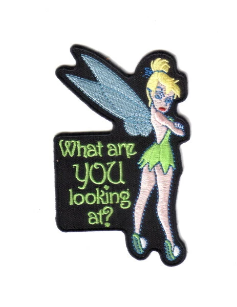 Walt Disney's Peter Pan Tinker Bell What Are You Looking At? Patch NEW UNUSED - Image 1 of 1
