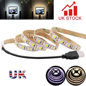 5V USB TV Monitor Backlight Lighting Tape 60 LEDs/m Rope 5050 LED Strip Lights - Picture 1 of 20