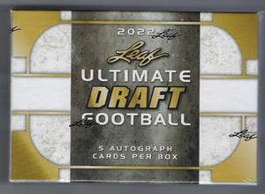 2022 Leaf Ultimate Draft Football HOBBY BOX - 5 Autos per Box PLUS BONUS PICKETT