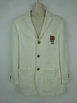 Polo Ralph Lauren Linen Sport Coat ~ 1932 - Union Jack - Rackets ~ Italy ~ 40 - Image 1 of 4