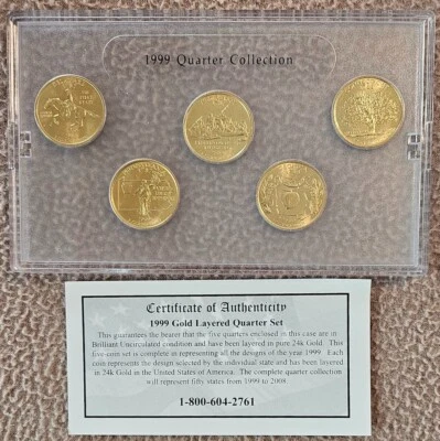CSN 1999-2006  STATES QUARTERS P, D, PLATINUM & GOLD SETS W/ BOX & COA - Image 1 of 4