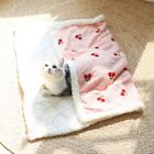 Soft Fluffy Pet Blanket Cherry Pattern Doghouse Mat Pet Sofa Blanket  Spring