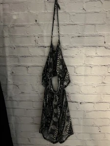 Windsor Black/Cream Patterned Romper One Piece Soft EUC Junior's Size L - Picture 1 of 6