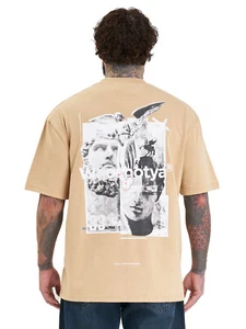 Whoshotya Ethereal Oversize T-Shirt Beige Herren Kurzarm Amstaff - Bild 1 von 30