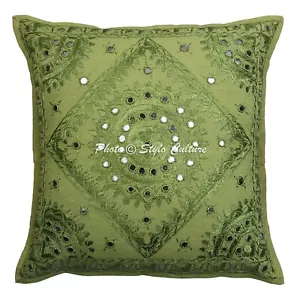 Art Decor Floor Cushion Embroidered Ethnic Boho Hippie Gypsy Pillow Meditation - Picture 1 of 6