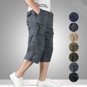 New Work Shorts Mens Combat Cargo Multi Pockets Casual Summer Shorts Half Pants - Picture 1 of 23