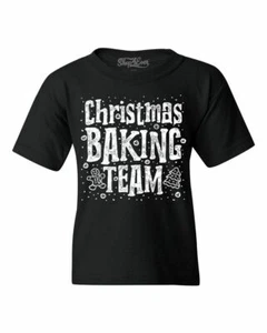 Christmas Baking Team Wht Youth's T-Shirt Funny Ugly Christmas Tee - Picture 1 of 5