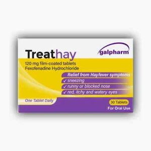 6x Treathay Hayfever Relief | 30 Tablets | Fexofenadine 120mg | ALLERGY - Picture 1 of 1