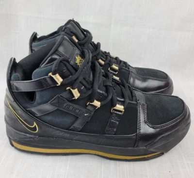 Nike Air Zoom Lebron 3 GS Womens Size 8 Black Gold Basketball Shoes 2006 - Image 1 of 4