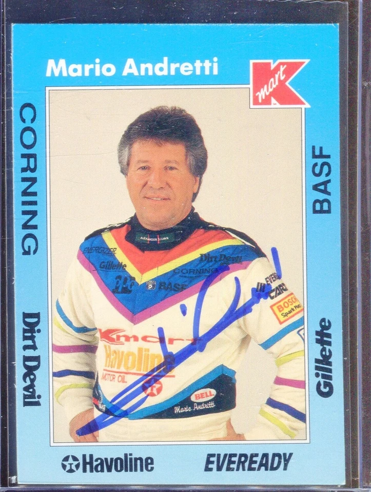 Mario Andretti Indy Car K-Mart Racing Card Signed Authentic Autograph *3 - Image 1 of 1