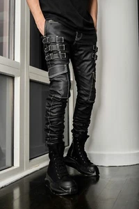 AKINGS Omari White Stitch Stacked Jeans (Size 40) - Picture 1 of 8