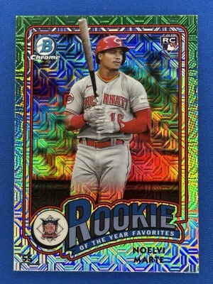 2024 Bowman Chrome #ROY4 Noelvi Marte Rookie of the Year Favorite Mojo RC - Image 1 of 2