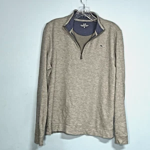 Vineyard Vines Youth XL Size 18 Quarter Zip Gray Preppy Whale Golf Nautical - Picture 1 of 8