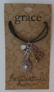 P3 Grace cross medallion Charm adjustable tie on Necklace INSPIRATIONS JEWELRY - Bild 1 von 7
