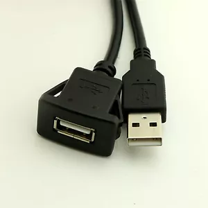 Car Flush Mount Socket USB 2.0 Waterproof Extension Lead Adapter Cable Cord 3ft - Picture 1 of 5