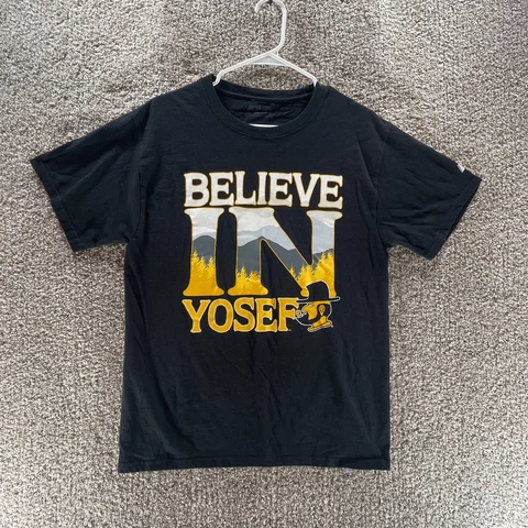 Appalachian State Mountaineers Shirt Adult Medium Black Believe In Yosef Cotton Cover